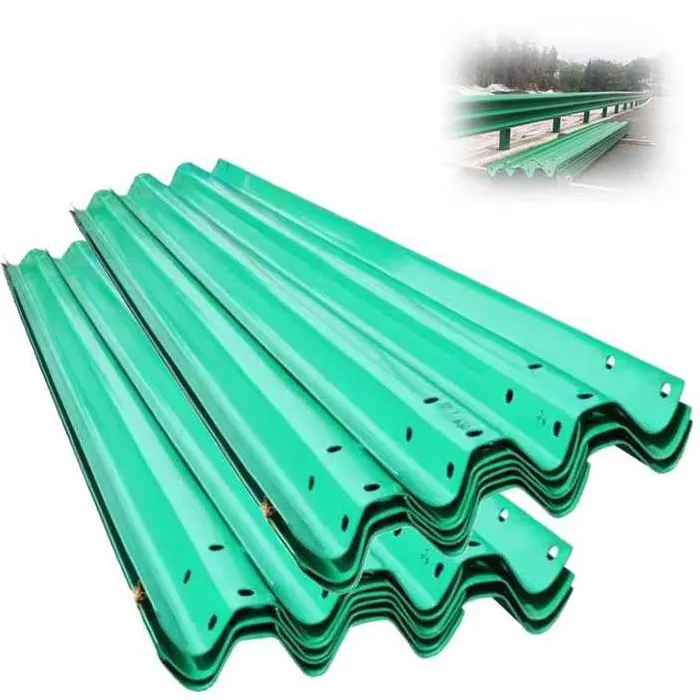 Highway Guardrail Green 4320*506*85 * 4.0mm 3 Wave Guardrail Highway Anti-corrosion Galvanized Guardrail