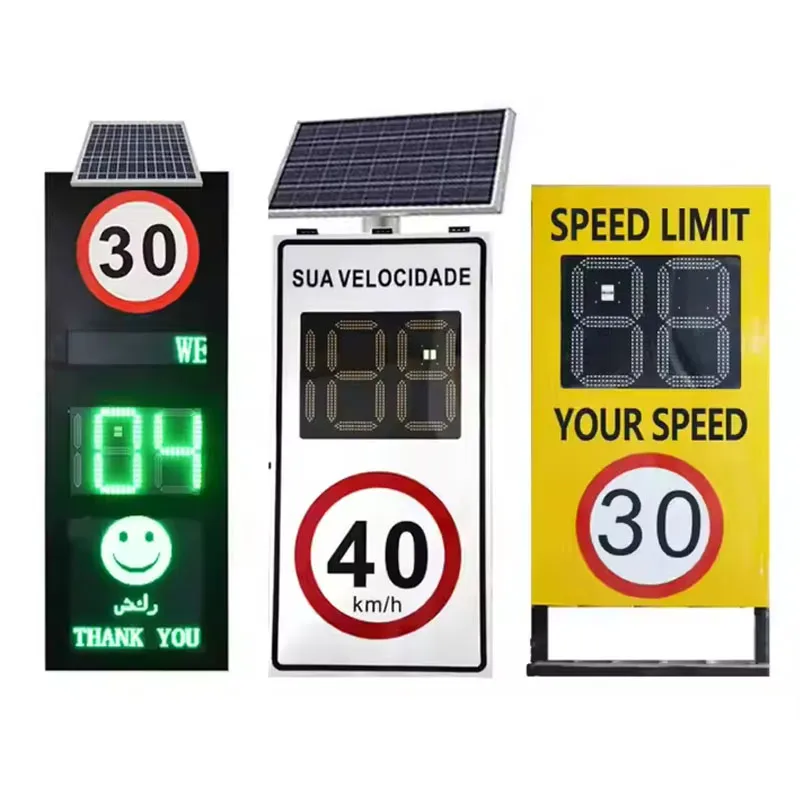 Speed Display Radar Traffic Sign Solar Powered Radar Detector Speed Signs For Car Speed Camera