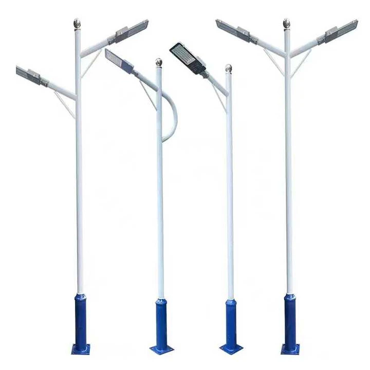 Outdoor Galvanized Q235 Street Light Pole 4m 5m 6m 7m 8m 9m 10m 12m Cast Aluminum Street Light Pole