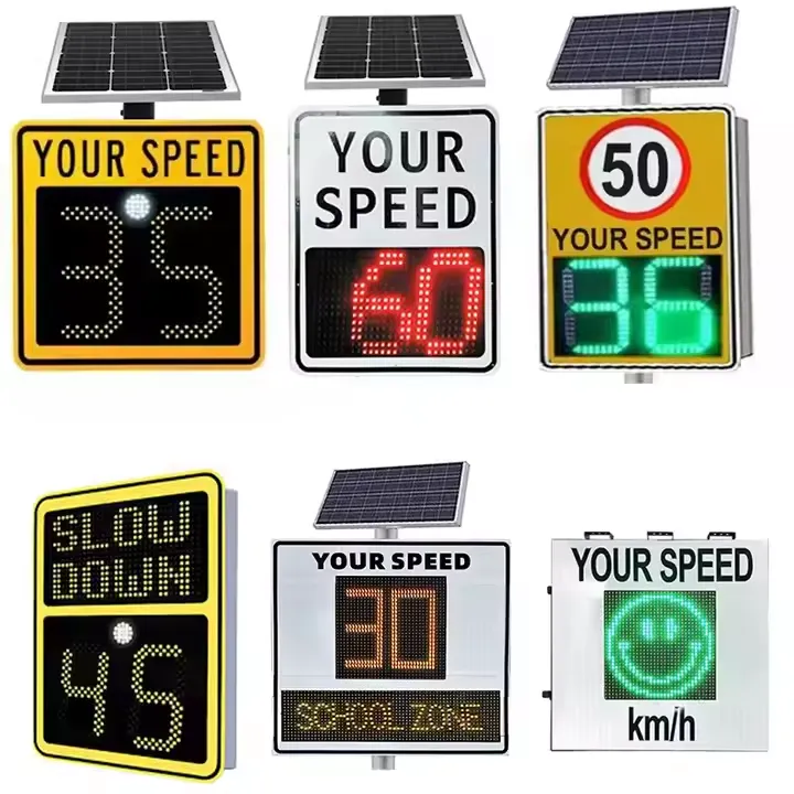 Speed Display Radar Traffic Sign Solar Powered Radar Detector Speed Signs For Car Speed Camera