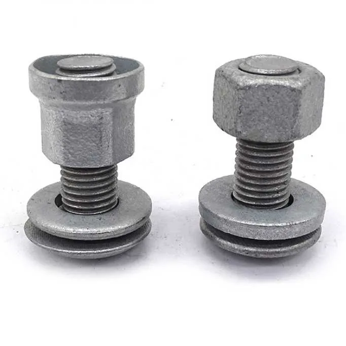 Guardrail Spline Bolts Hot Dip Galvanized Round Head Class 8.8 Passenger Car Bolts High Strength Highway Guardrail Bolts And Nuts